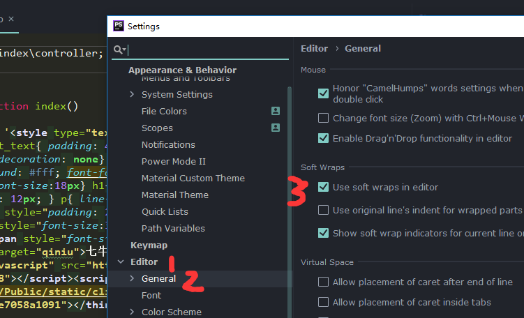 phpstorm：如何设置代码自动换行